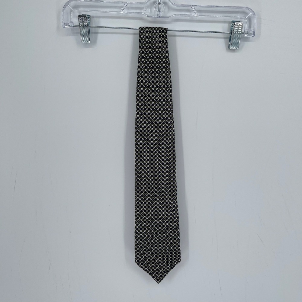 Structure Men's Vintage Green Navy Geometric Le Collezioni Necktie Size OS
